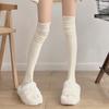Damen Strick Oberschenkelhohe Strümpfe Einfarbig Über Knie Socken Weich Warm Beinwärmer Weibliche Lange Socken