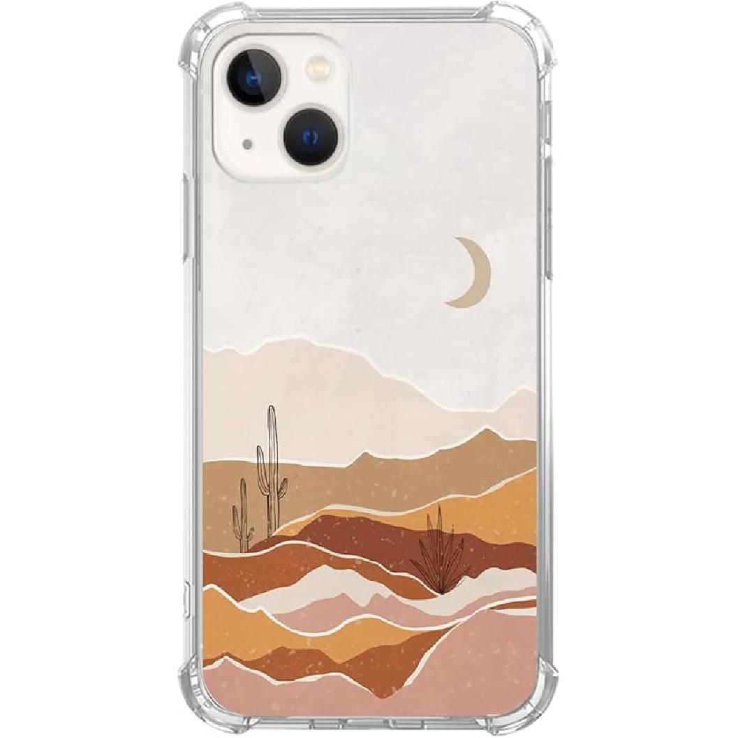 

Акварельный чехол с елью, совместимый с iPhone 15, чехол с изображением зеленого леса и природы для iPhone 15 для подростков, мужчин и женщин, модный крутой чехол-бампер из ТПУ пустынный