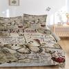 3pcs Friendship's Depth Bedding Set, Including 1 Quilt Cover and 2 Pillow Shams, Without Filling, Soft and Comfortable Home Bedroom Fabric