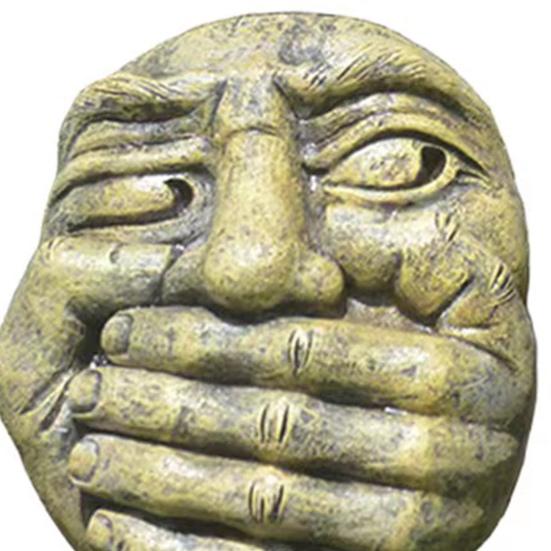 Funny Tree Face Outdoor No Hear No See No Speak Face Statue Garden Tree Hugger Yard Art Decorations for Home Wall Fences Door