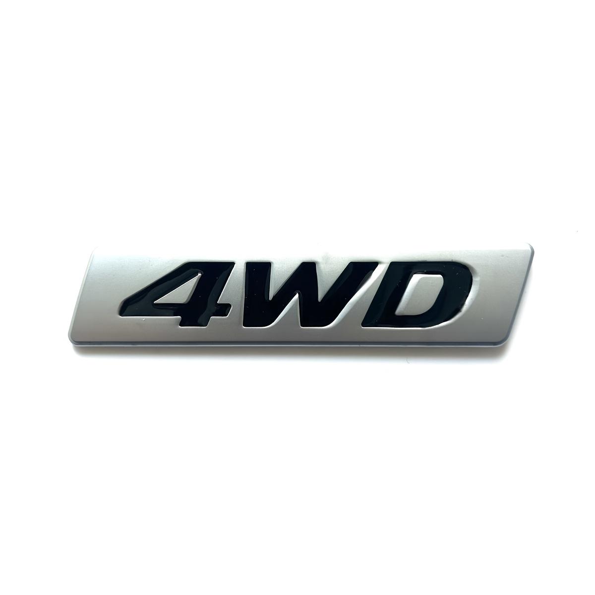 

3D Metal Emblem Four-Wheel Drive 4WD Sticker Suitable for Cars Trucks Motorcycles SUVs Hood Trunk Fender Side Door, Body Decorative Decal Accessories 1pc чорний