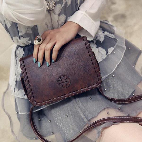 Chic Retro Pu Leather Mini Bag For Women With Stylish And Versatile Shoulder Strap