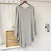 Women's Modal Long-Sleeve Yoga Top - Breathable, Solid Color, Buttocks-Covering Layer for Summer Workouts and Dance.