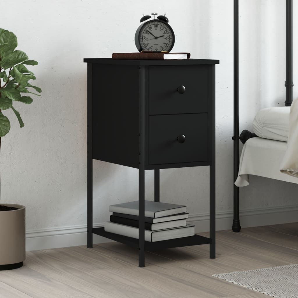 Nightstand Black 32 x 42 x 70 cm Particleboard