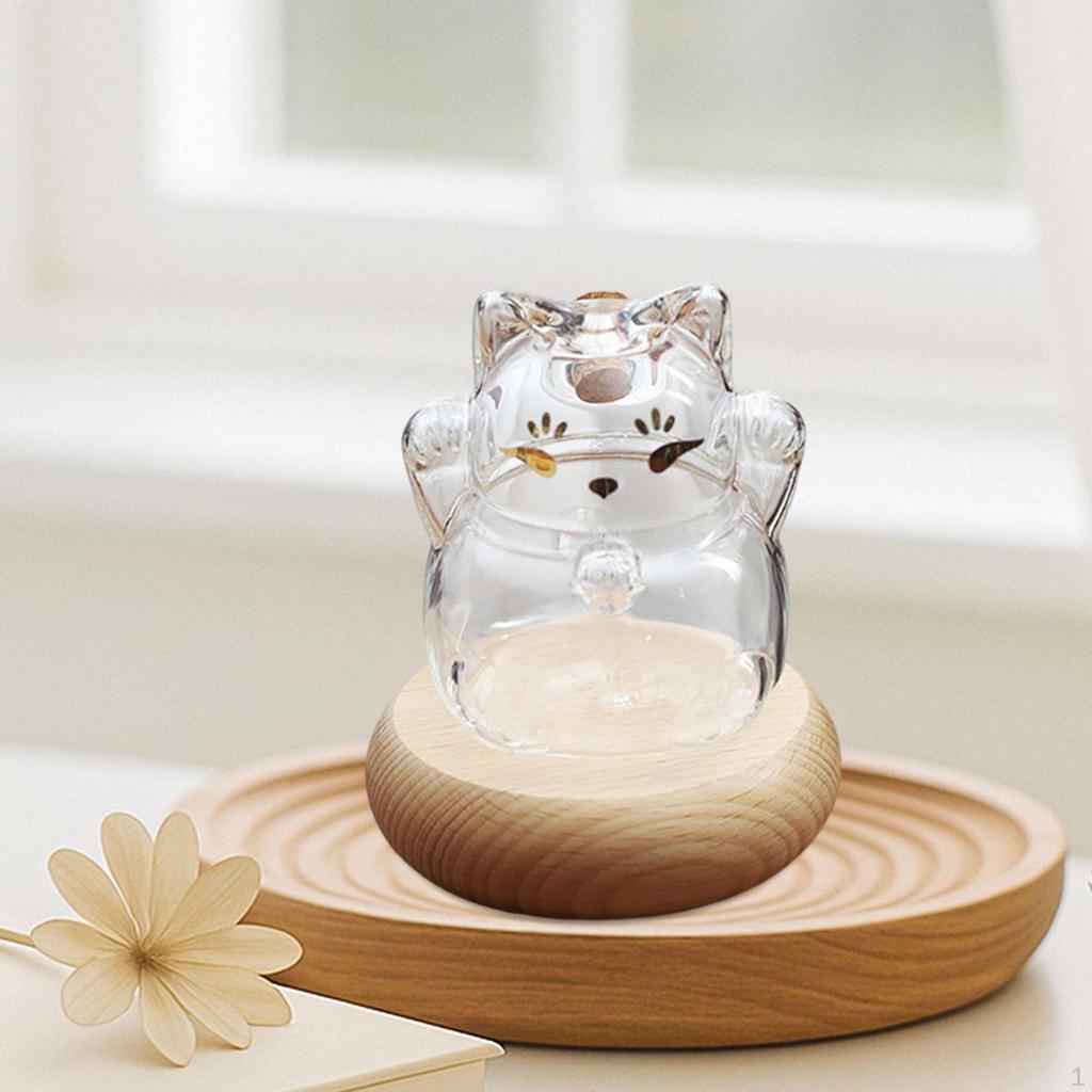 Sparflasche Glas Sparschwein mit Holzständer