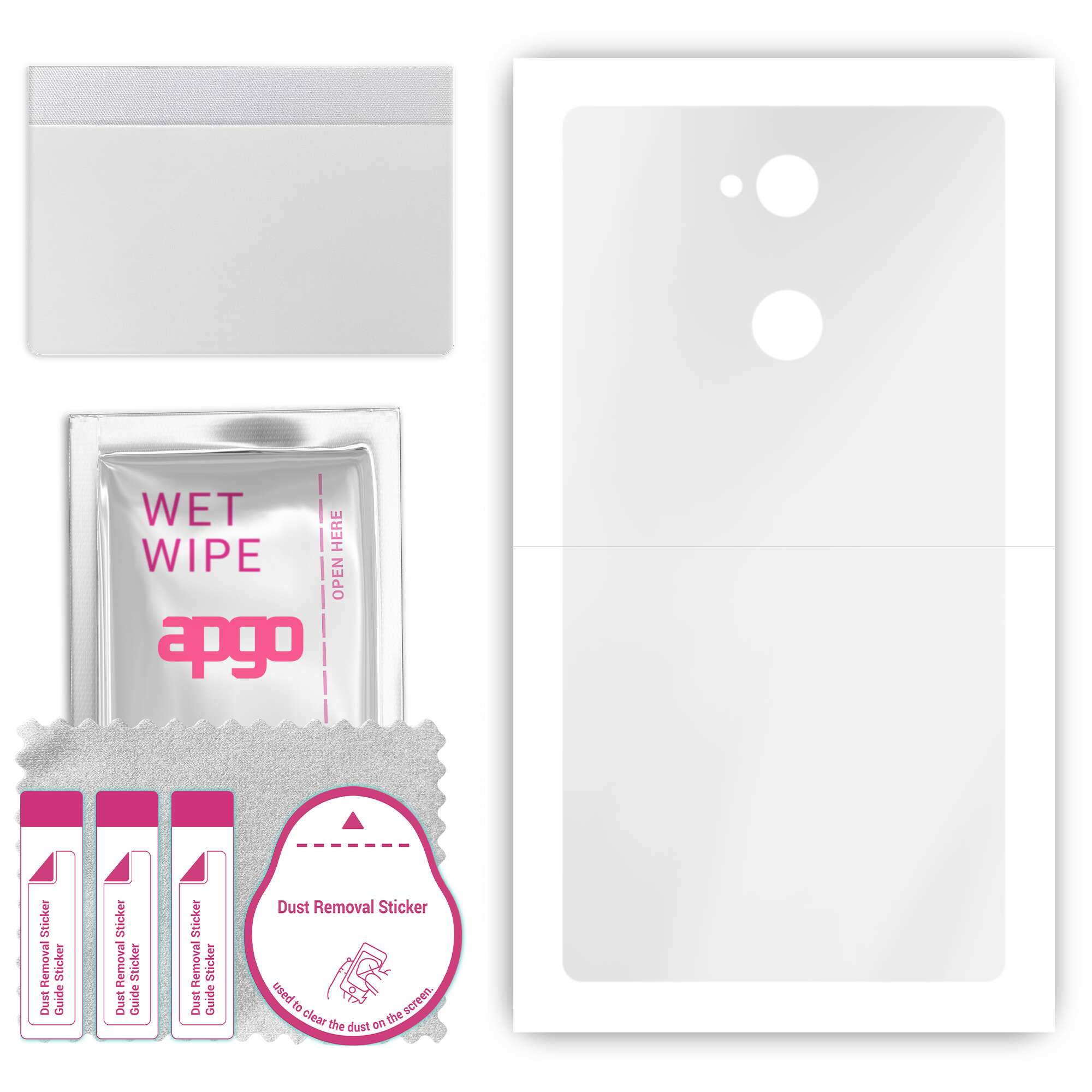 

apgo Ultra Clear Protective Skin Sticker for the back compatible with Sony Xperia L2, Wrap Film, Hydrogel Film, Flexible, Soft TPU with positioning la