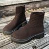 Large Size Fly-woven Casual Snow Boots for Women's Autumn and Winter New Sleeve Lightweight Casual Martin Boots for Women