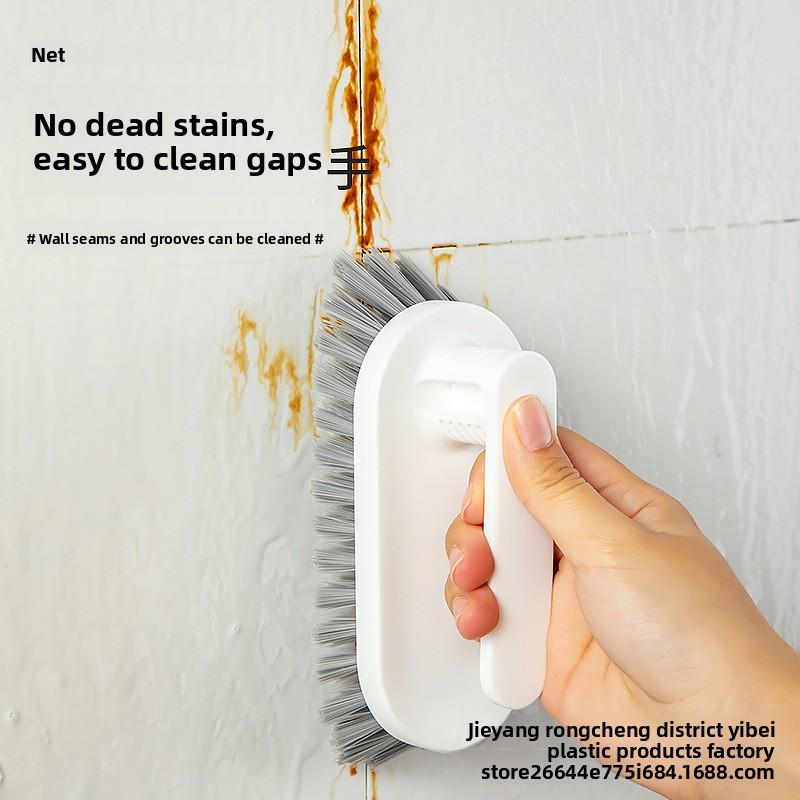 Multifunctional Handheld Brush Floor Gap Brush Hard Bristle Bathroom Cleaning Toilet Toilet Wall Tile No Dead Corner