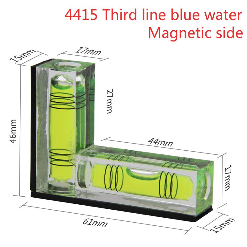 Portable Level, Plastic L-shaped Bidirectional Bubble Level with Magnetic Level On The Side