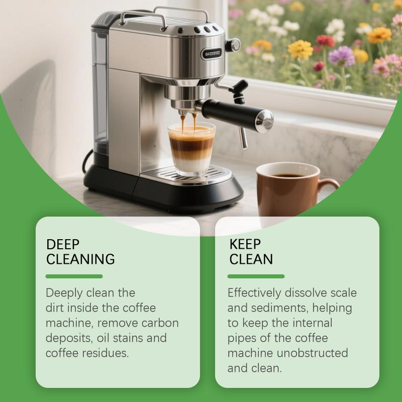Coffee Maker Cleaner Effervescent Descale Sheets Fast Removing Filter for Coffee Stains and Limescale Home Barista Maintenance