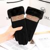 Wool fleece touch screen gloves women's autumn and winter warm fleece Korean version fashion cycling windproof wholesale one piece hair