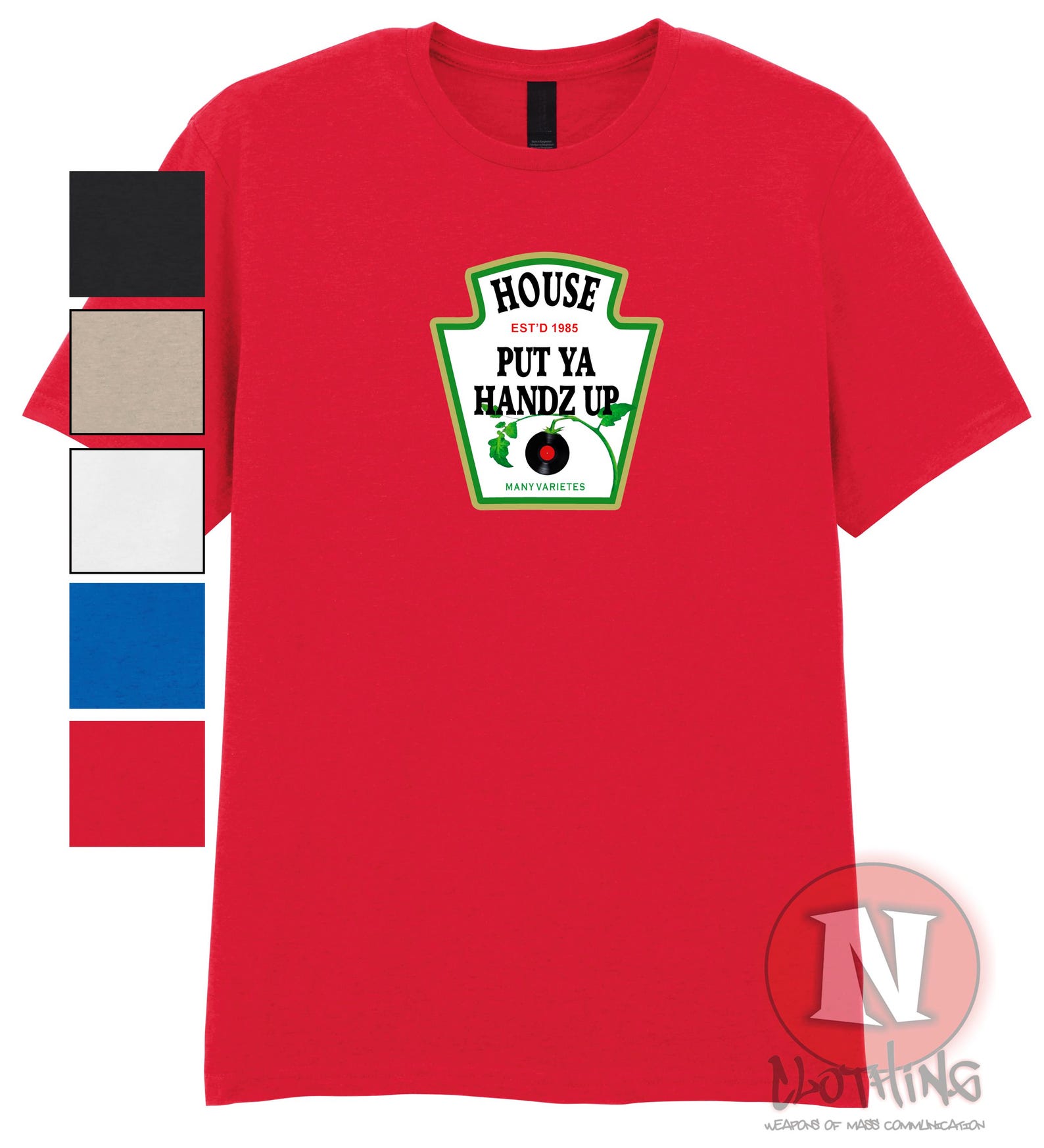 Put Ya Handz up T-Shirt old school house music rave 90 s edm 3XL