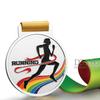 Running Runner Gold Medals Trophy Award With Neck Ribbons Express Medal Various Souvenir School Sports Prize Gift Custom Made