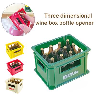3D Beer Crate Bottle Opener Refrigerator Magnet Bottle Opening Tool Fridge Magnet