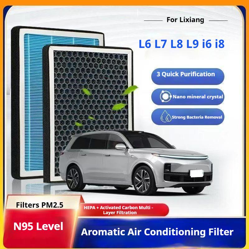 For Li Lixiang L6 L7 L8 L9 I6 I8 MEAG Car Aromatherapy Air Conditioner Filter Replacement Antibacterial AC Filter Accessories