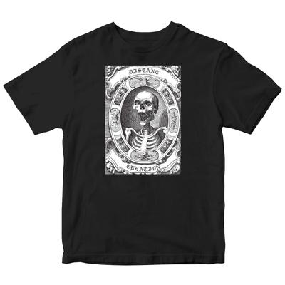 Death Tarot Card T Shirt Skull and Skeleton Pirate Illustration Sketch Design