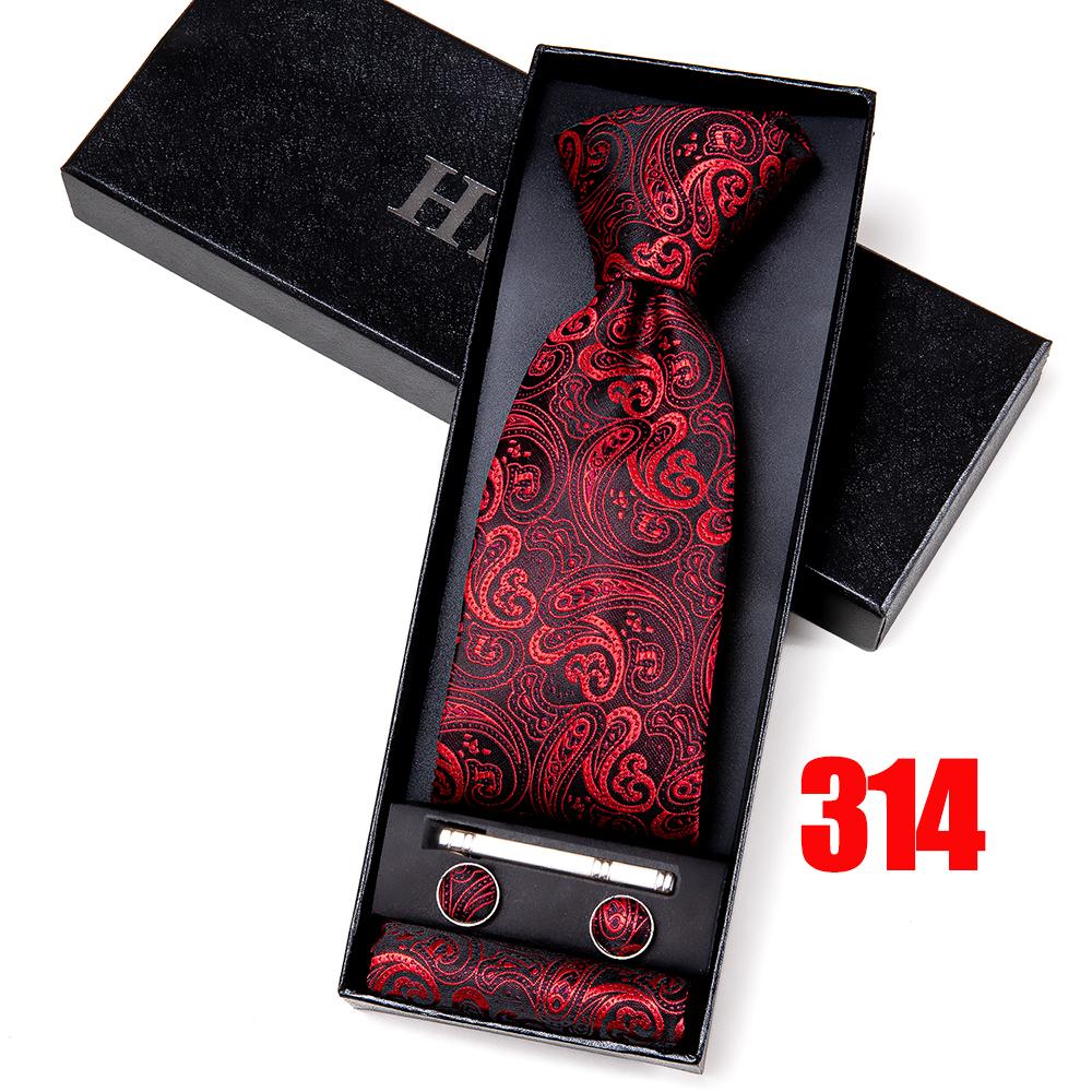Hi-Tie 20 Stile, modische Herren-Krawatte, Paisley-Krawatte, Taschentuch, Manschettenknöpfe, Geschenkbox