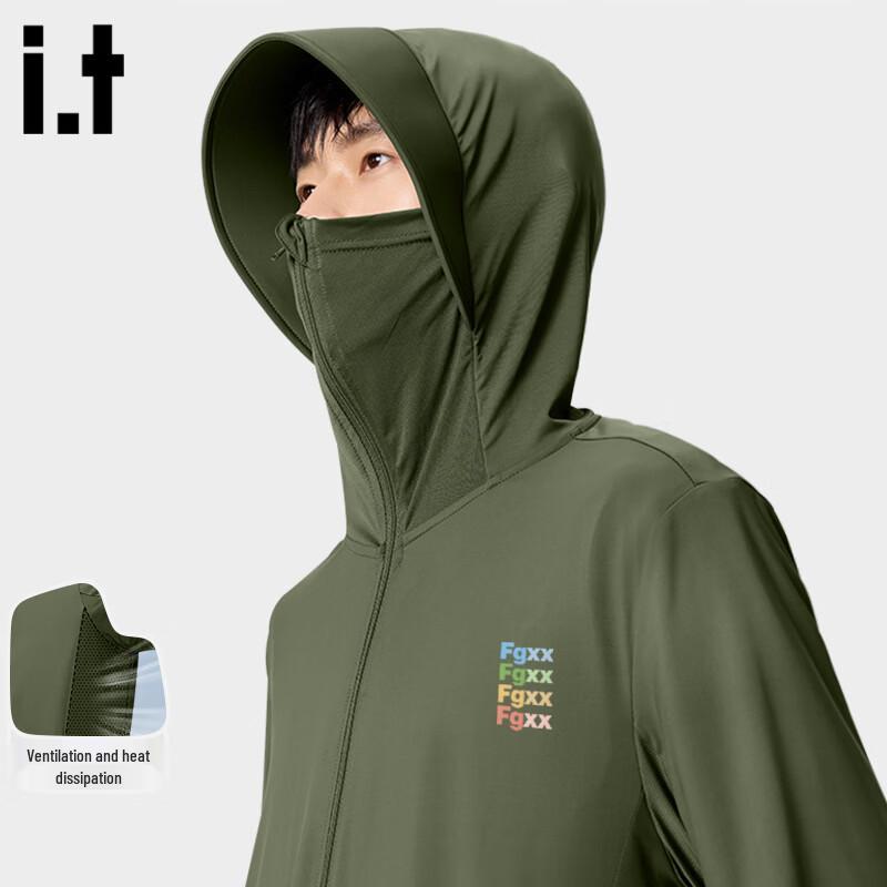 Fingercroxx Men s Summer Ice Silk Cooling UPF100+ Sun Protection Hoodie XL