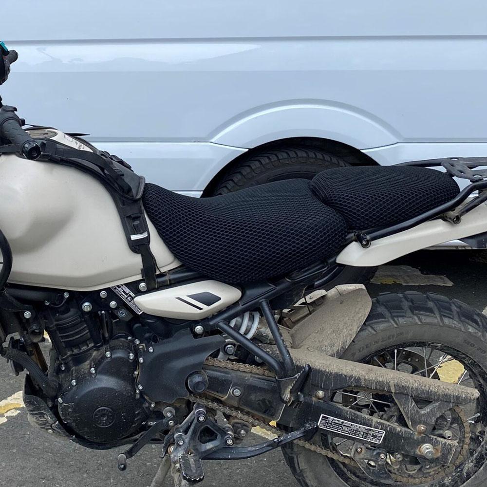 For Royal Enfield Himalayan 450 Motorcycle Seat Cover Insulated Non Slip Protection Cushion 3D Honeycomb Mesh Seat Covers 2024-