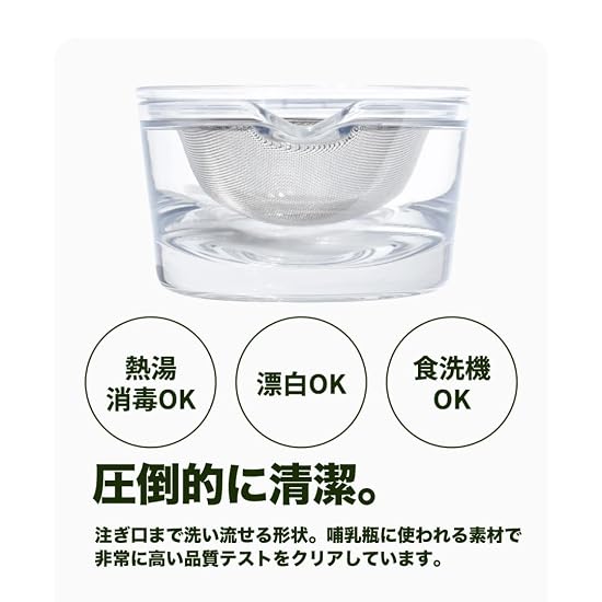 Unbreakable "Transparent Kyusu" (Teapot) 120ml with Tea Strainer - Heat-resistant, Compact, Made in 