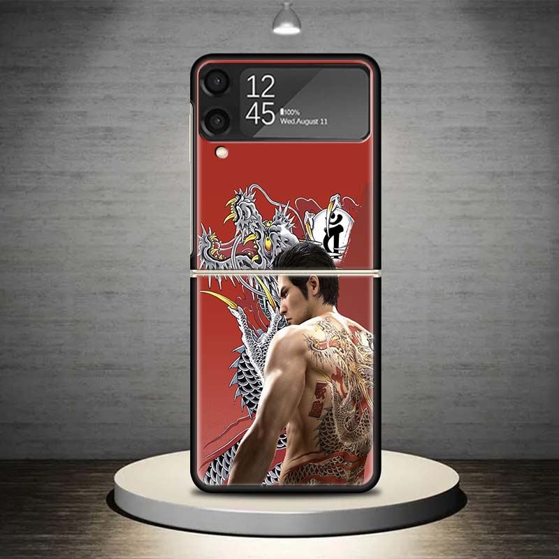 Yakuza 0 Game Phone Case For Samsung Galaxy Z Flip 7 6 5 4 3 5G Shockproof Cover Z Flip7 Flip6 ZFlip5 Flip3 Flip4 Luxury Shell G
