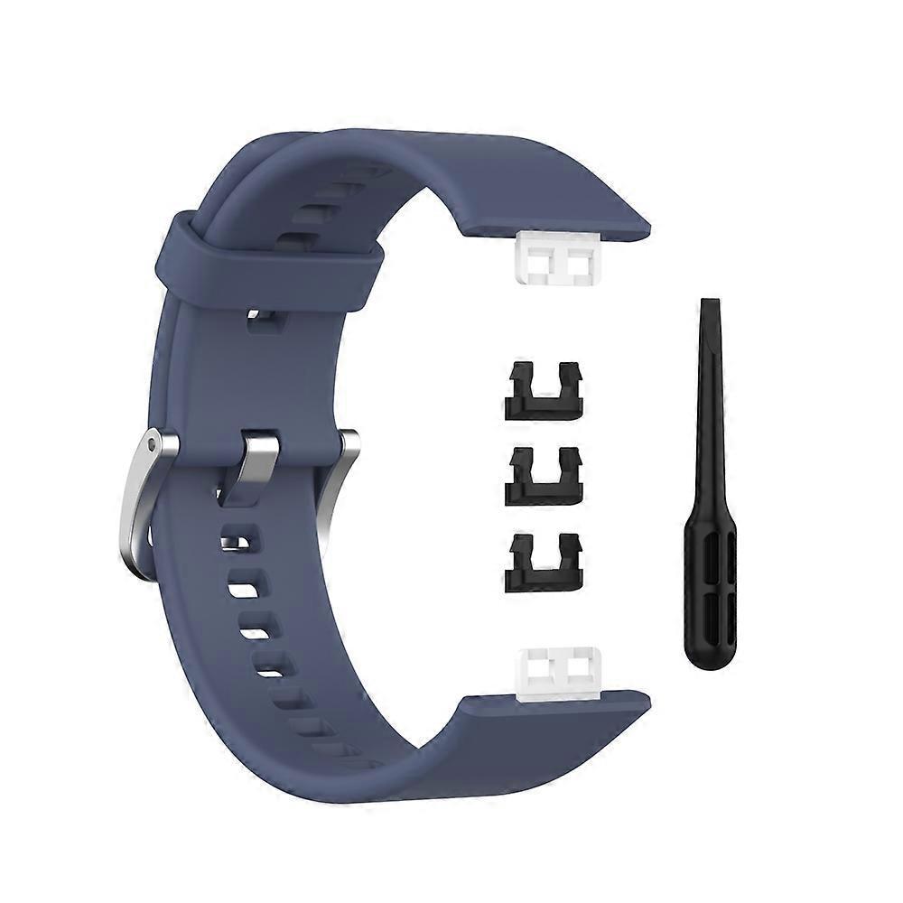 Soft Silicone Watch Strap for Huawei Watch Fit - Dark Blue