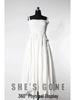 French Retro White Spaghetti Strap Backless Ruffled Slimming Maxi Dress