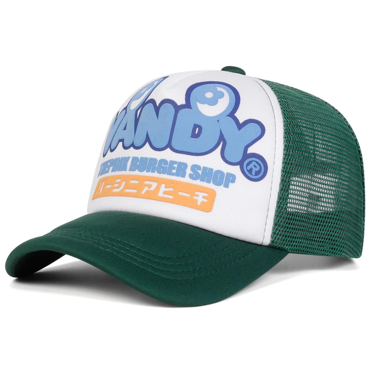 

Унисекс VANDY Letter Printing Baseball Net Caps Outdoor Adjustable Spring and Summer Casual Sunscreen Hat зелёный