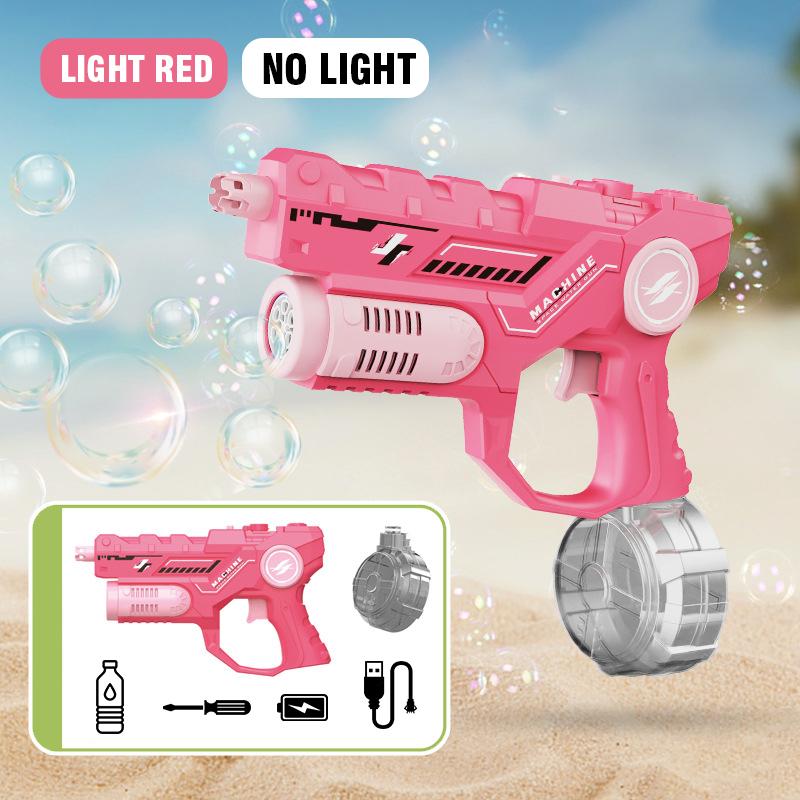 2026 Two-in-one Dual-function Electric Multi-shot Water Gun Bubbles Machine Soap Blowing Integrated Outdoor Toys for Kids Gifts