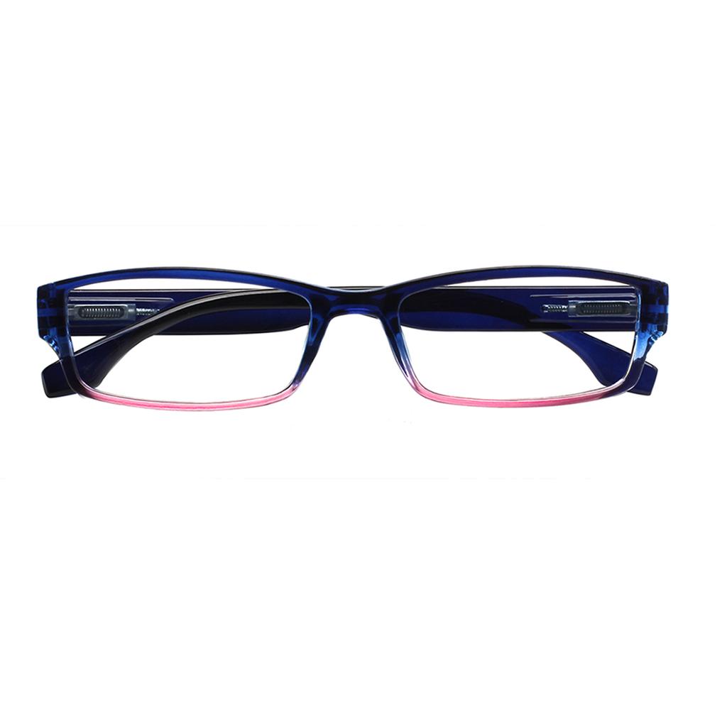 TUREZING Simple Rectangular Women's Metal Hinged Prescription Glasses Durable Lightweight Office Eyewear