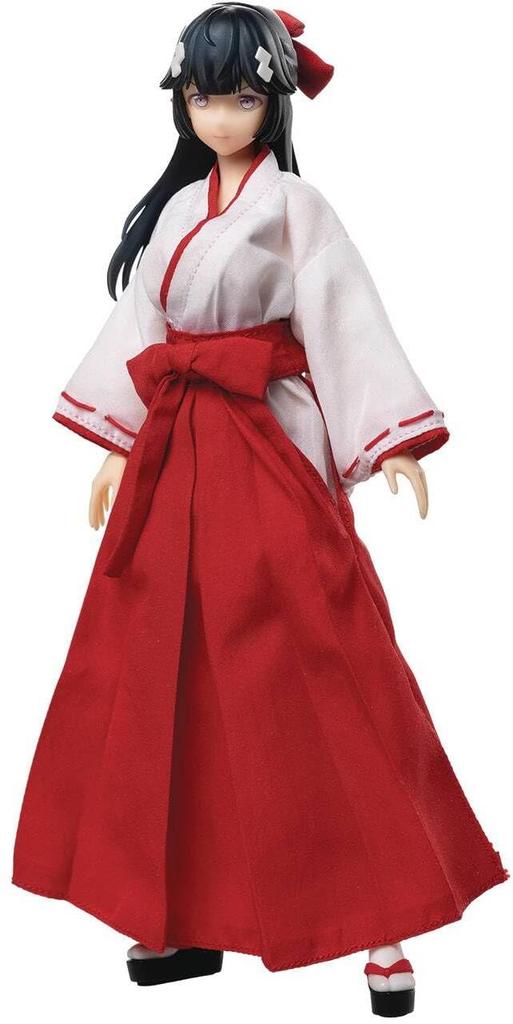 HASUKI POCKET ARTS Série PA005 Exorcistická kněžka Tsubaki měřítko ABS a PVC malovaná akční figurka 1/12 látka,