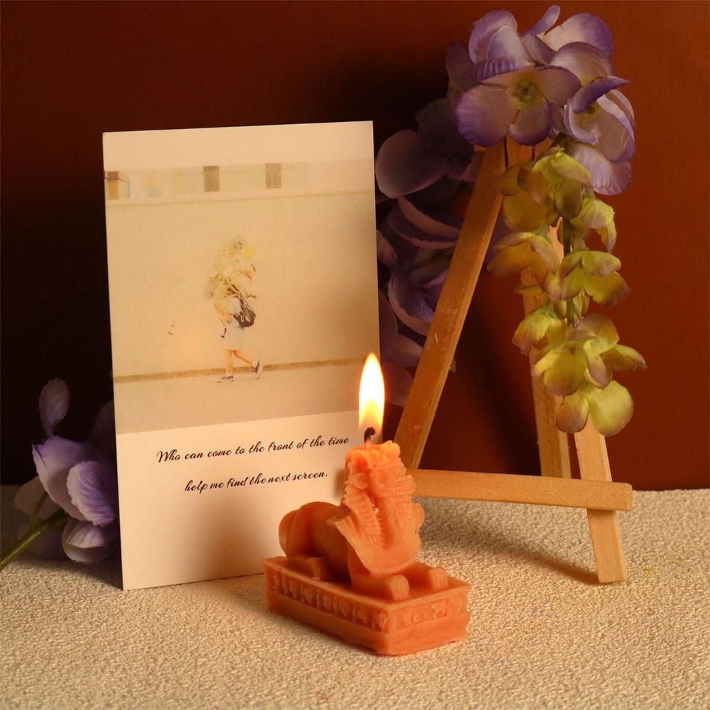 Lion Candle Mold Handmade Scented Candle Epoxy Resin Soap Molds Animal Shape Lion Silicone Mould for DIY Home Decor