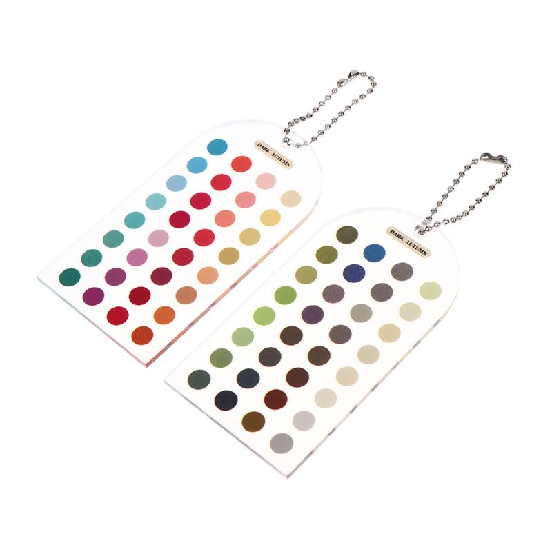 Soft Summer Autumn Double-sided Color Cards 24 Circular Blocks Professional Color Palette for Wedding Stylist Bridal Makeup Matching