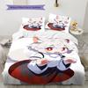 Anime Pattern Bedding Quilt Set Quilt Cover Pillowcase Home Decoration Birthday Gift (1 * Duvet Cover + 2 * Pillowcase, Without Core)