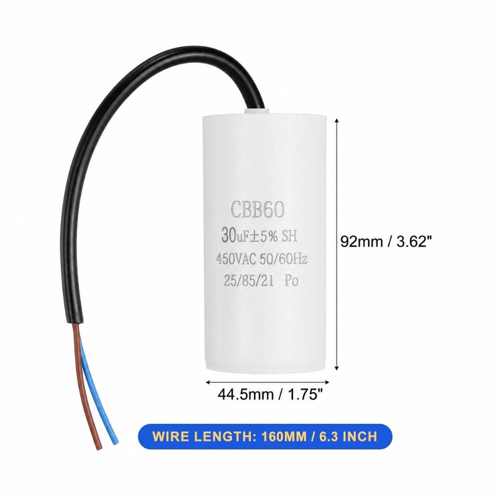450V CBB60 Capacitor 50/60Hz Water Pump Capacitor Durable Start Capacitor