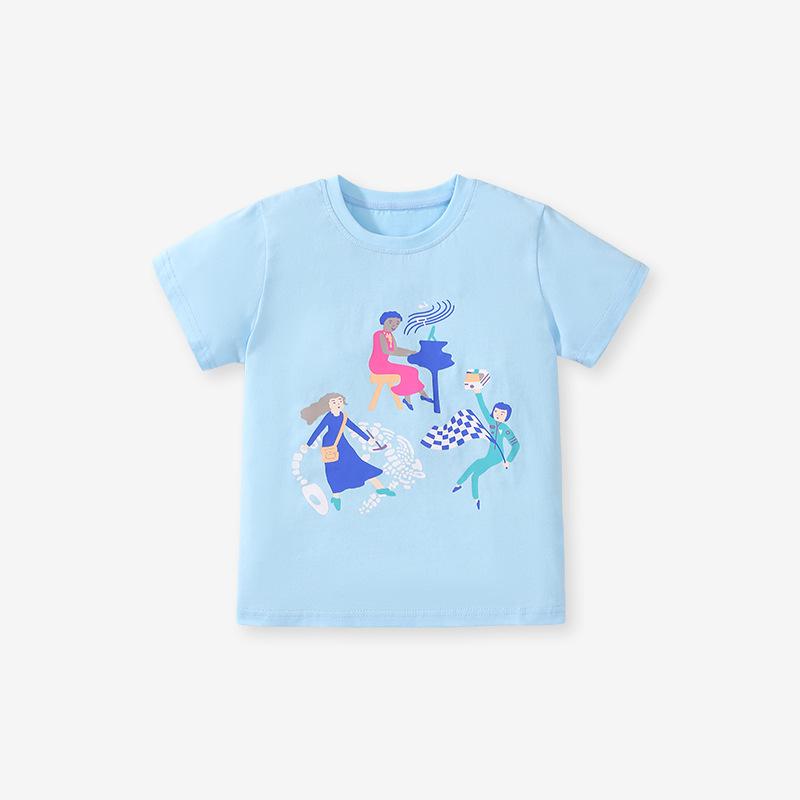 

Летние новые футболки для девочек из чистого хлопка с короткими рукавами, футболки для больших детей, модная детская одежда, футболки из чистого хлопка 170cm