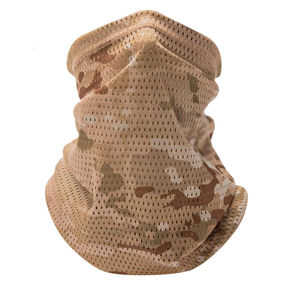 

Multi-Functional Large Mesh Holes Face Towel Breathable Neck Gaiter Stretchy Fabric UV Protection Neckerchief Outdoor Sports