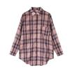 2026 Spring Elegant Korean Plaid Long Sleeve Women's Loose Casual Shirt Jacket