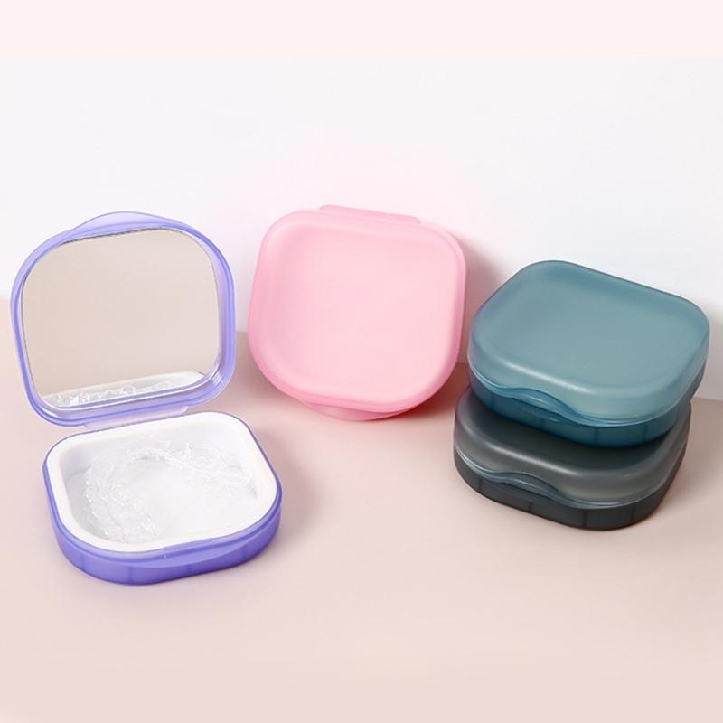 Breathable Teeth Alignment Storage Case Hygienic Plastic Box For Dentures Earphones Carry Solution