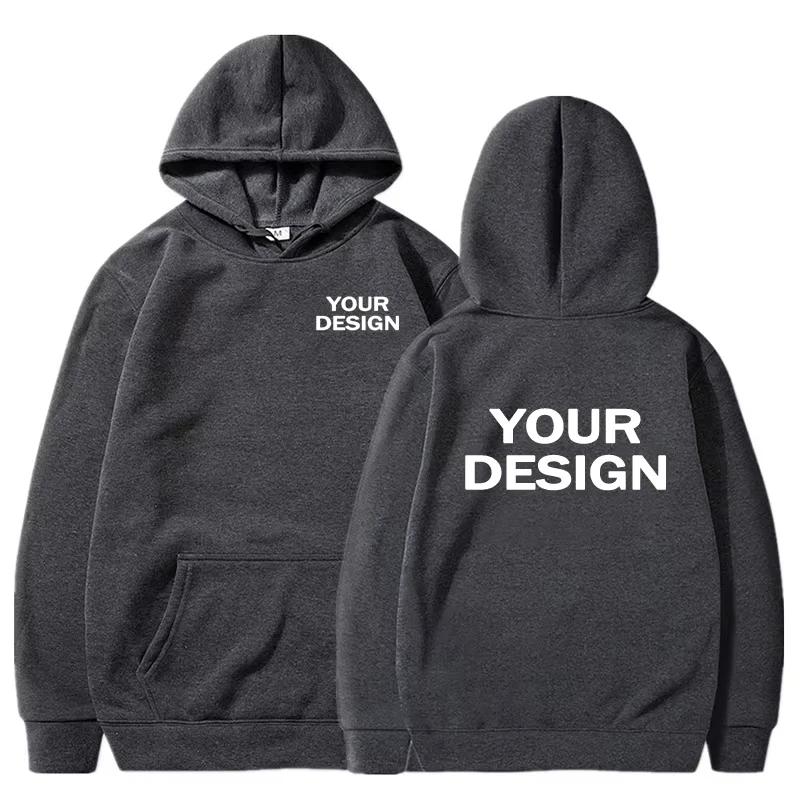 2025 Custom Prints Men's Women's Hoodies Loose Casual Wear Solid Color Hoodies Long Sleeve Hooded Personality Streetwear Sweatsh