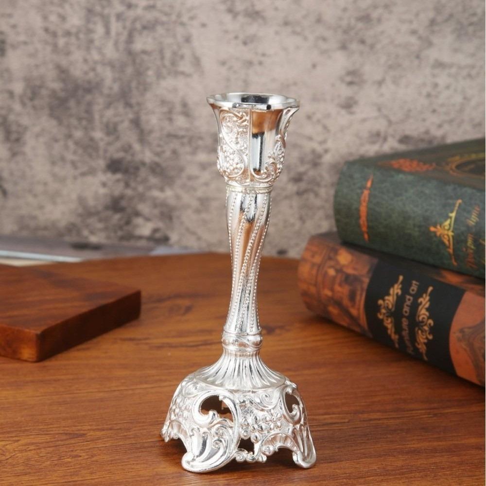 Europejski Styl Klasyczny Stołowe Świeczniki Retro Wykwintne 10/16/18cm Świecznik Dekoracja Domu Metalowy