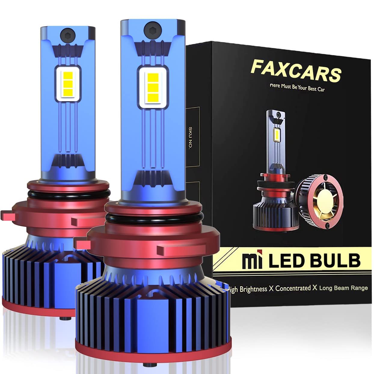 FAXCARS HB4 LED Fog Explosive 9006 LED Headlight Compatible with Vehicle Inspection High Brightness 6000K White Light Dazzling 9006/HB4