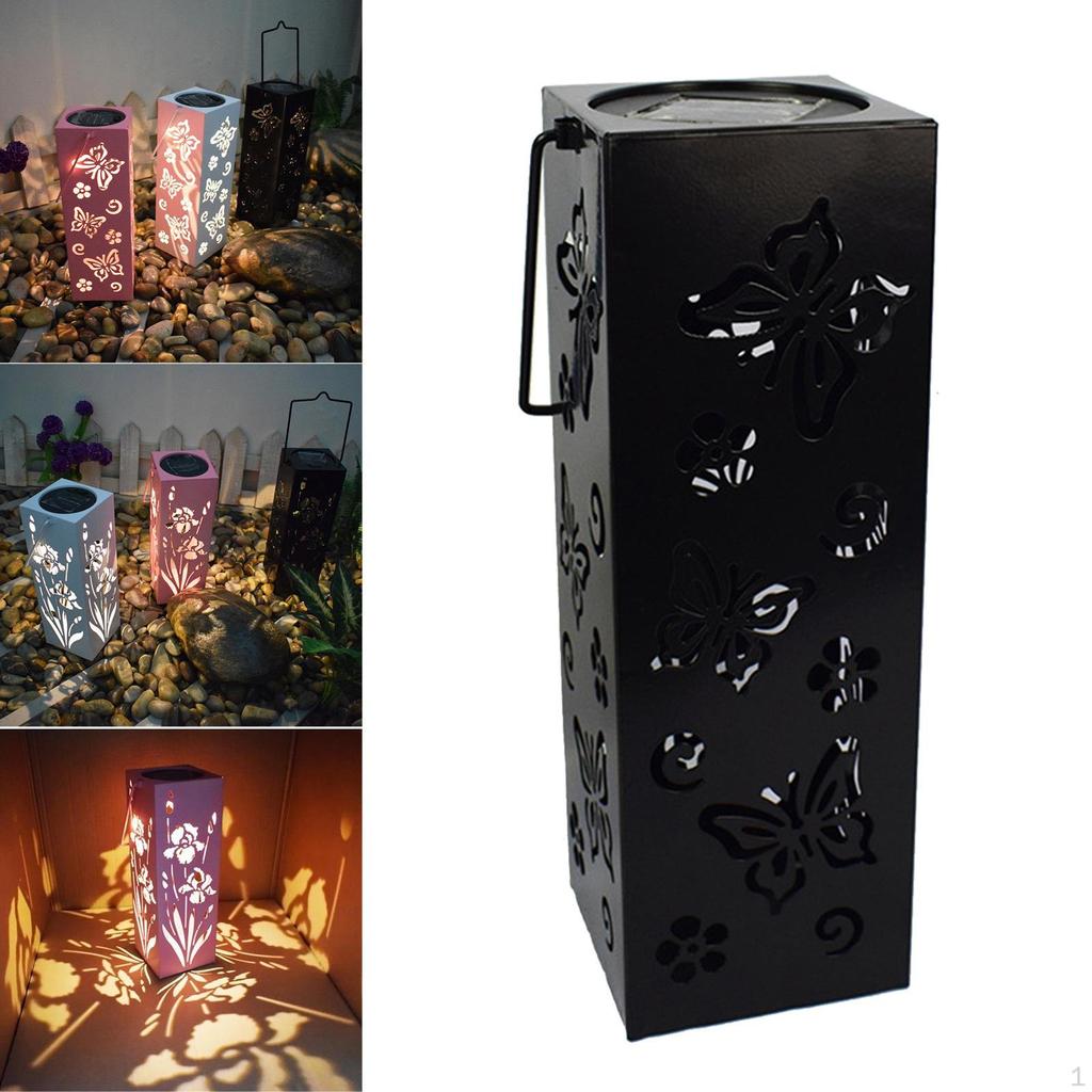 Lantern Light Hanging Butterfly Hollowed- Night Lamp Retro Style Front Door Porch Tree Decoration