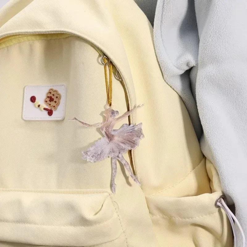 2pcs/set Car Rearview Mirror Pendant Plaque Keychain Lucky Goddess Car Charm Decoration Chain Bag Pendant Car Cute Decoration
