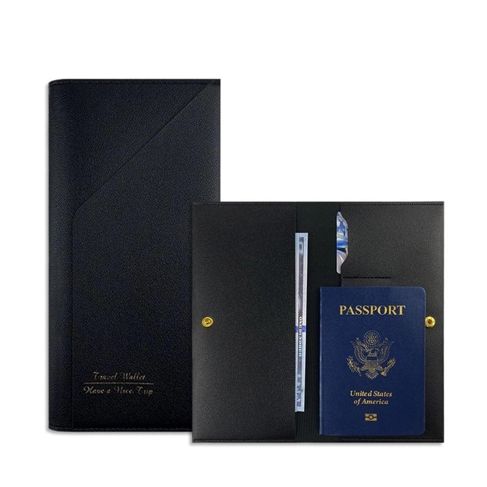 Travel Wallet Passport Clip Travel Accessories Ticket Holder PU Leather Passport Cover  Men
