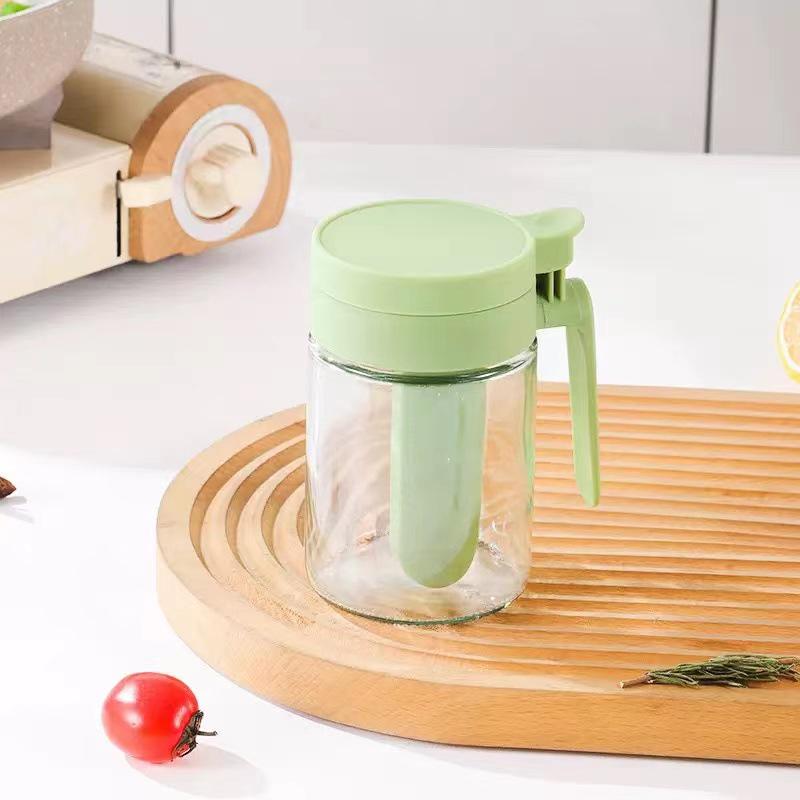 

Airtight Glass Spice Jars Set - Moisture-Proof Seasoning Containers with Salt & MSG Shakers for Kitchen 320ml зелений