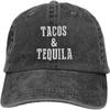 Džínová čepice Tacos&Tequila Baseballová čepice Táta kšiltovka Klasická Nastavitelná Sportovní pro Unisex Dámská čepice Černé Snapback čepice