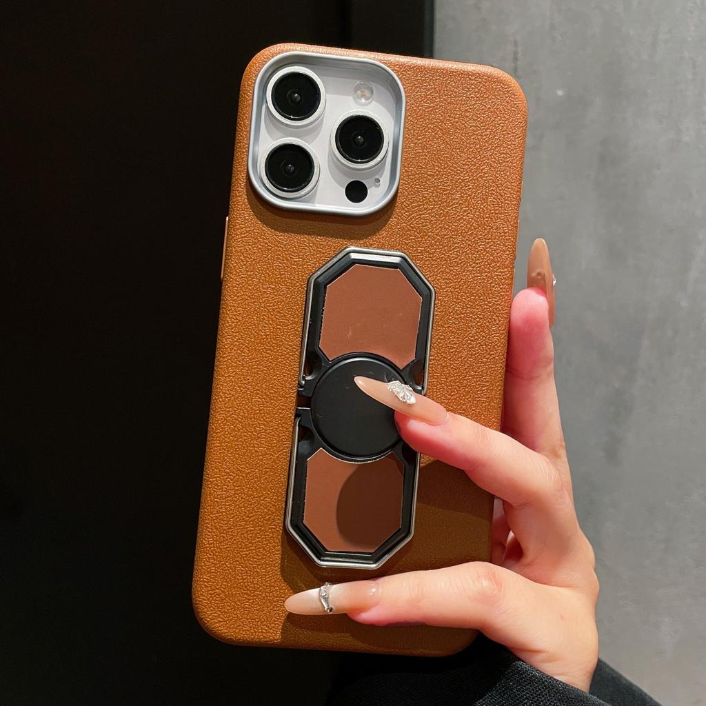 Fashion Men Suitable Huawei P90 Bracket Mobile Phone Case Honor 600 Simple Leather Ring Case