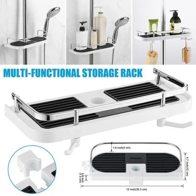 Household Kitchen Multifunctional Bathroom Pole Rack Shower Storage Finishing Rack Storage Accessories Home Decoration