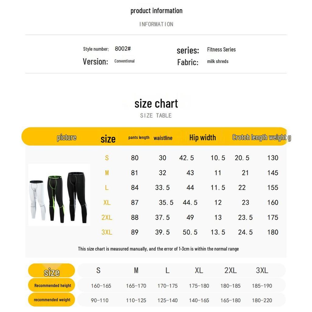 Męskie szybkoschnące spodnie kompresyjne do jazdy na rowerze, biegania, piłki nożnej, koszykówki i treningu fitness.